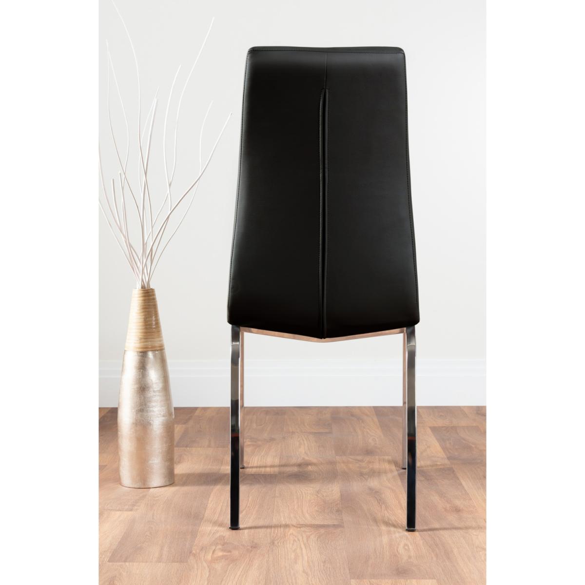 Imperia 4 Modern White High Gloss Dining Table and 4 Isco Chairs Set - Black – image 15