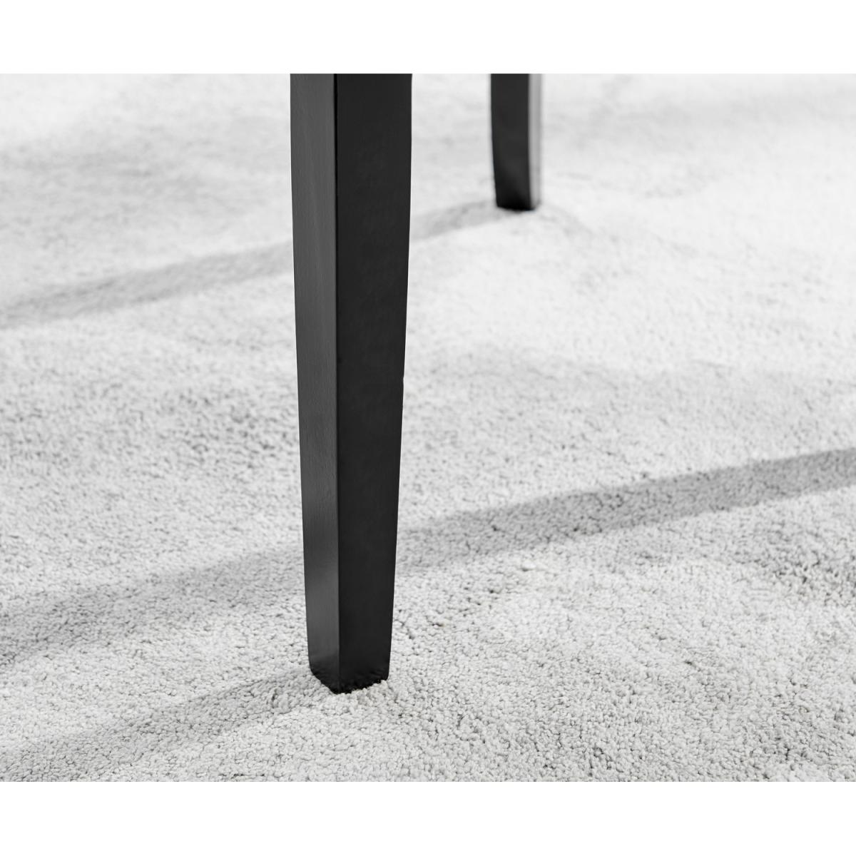 Athens Beige Stone Dining Table and 6 Belgravia Black Leg Chairs - Blue – image 3
