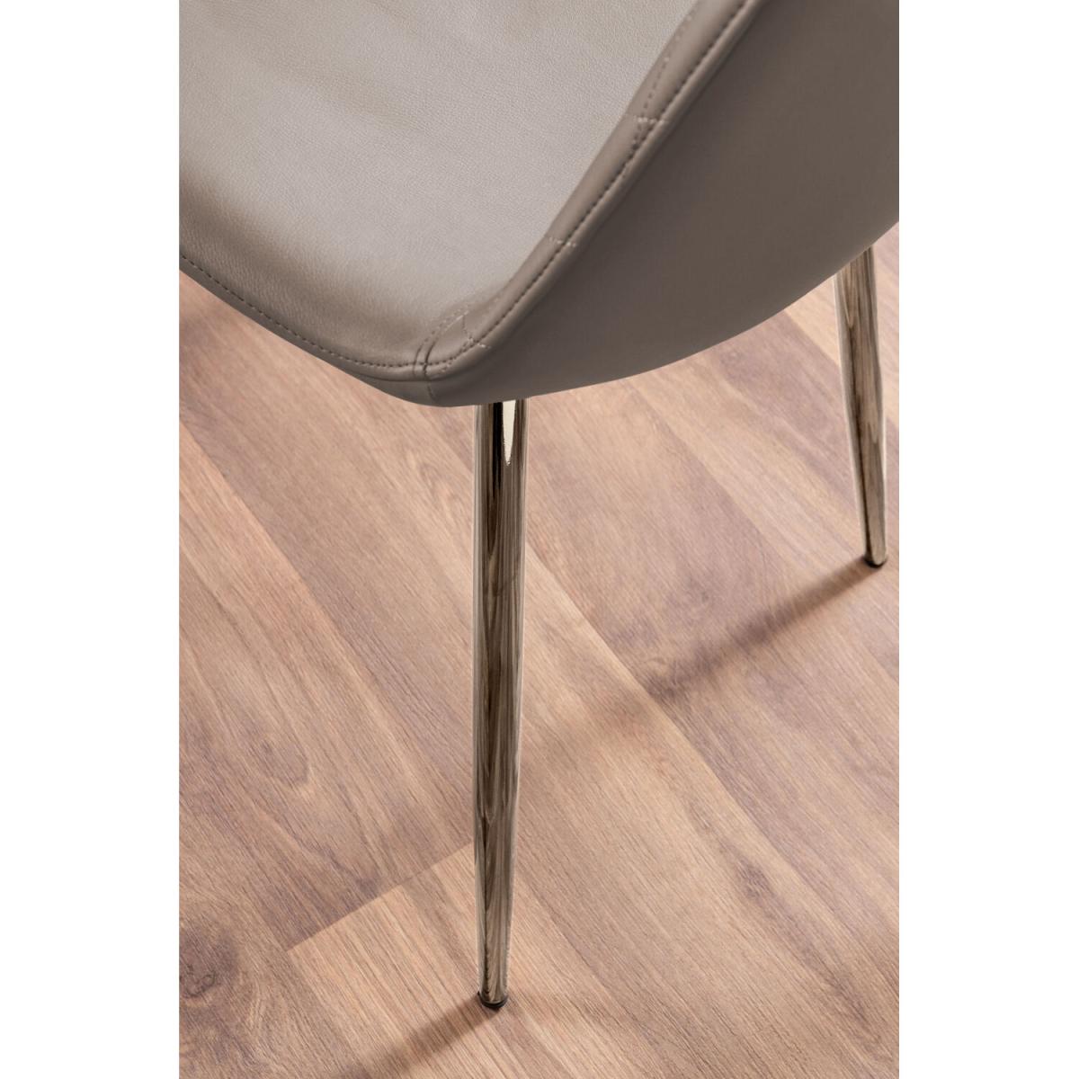 Kylo White High Gloss Dining Table and 4 Corona Silver Chairs - Cappuccino – image 7