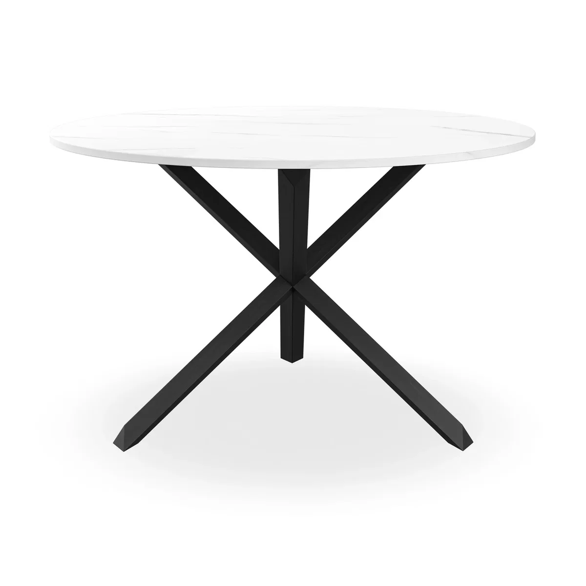 Malvern Marble Effect Top Round Dining Table & 4 Raye Velvet Chairs - Mustard – image 4