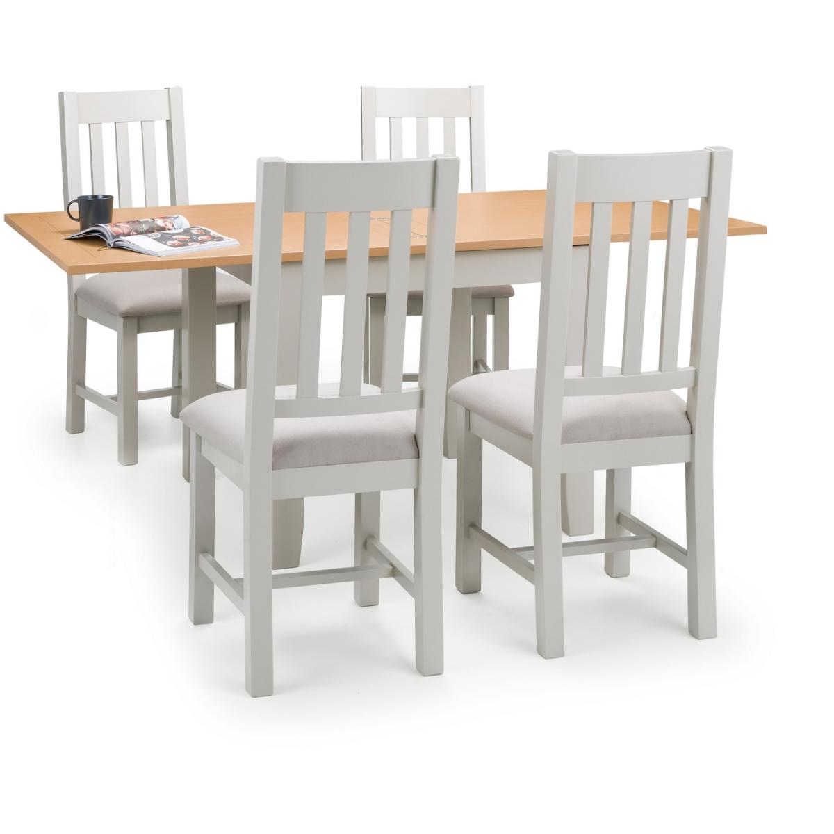 Richmond Flip-Top Table and Chairs Set - Grey / 1 Table and 6 Chairs – image 3