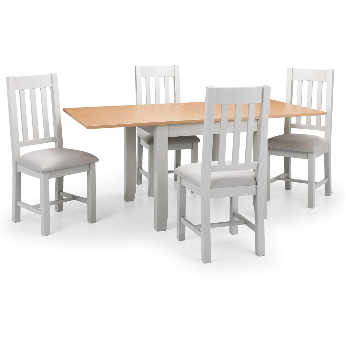 Richmond Flip-Top Table and Chairs Set - Grey / 1 Table and 6 Chairs – image 10
