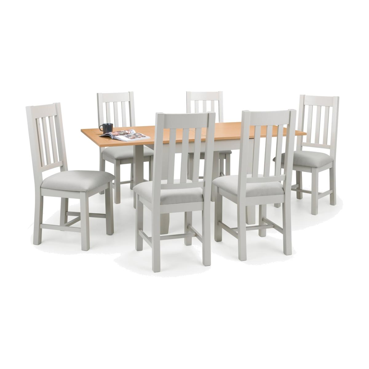 Richmond Flip-Top Table and Chairs Set - Grey / 1 Table and 6 Chairs – image 1