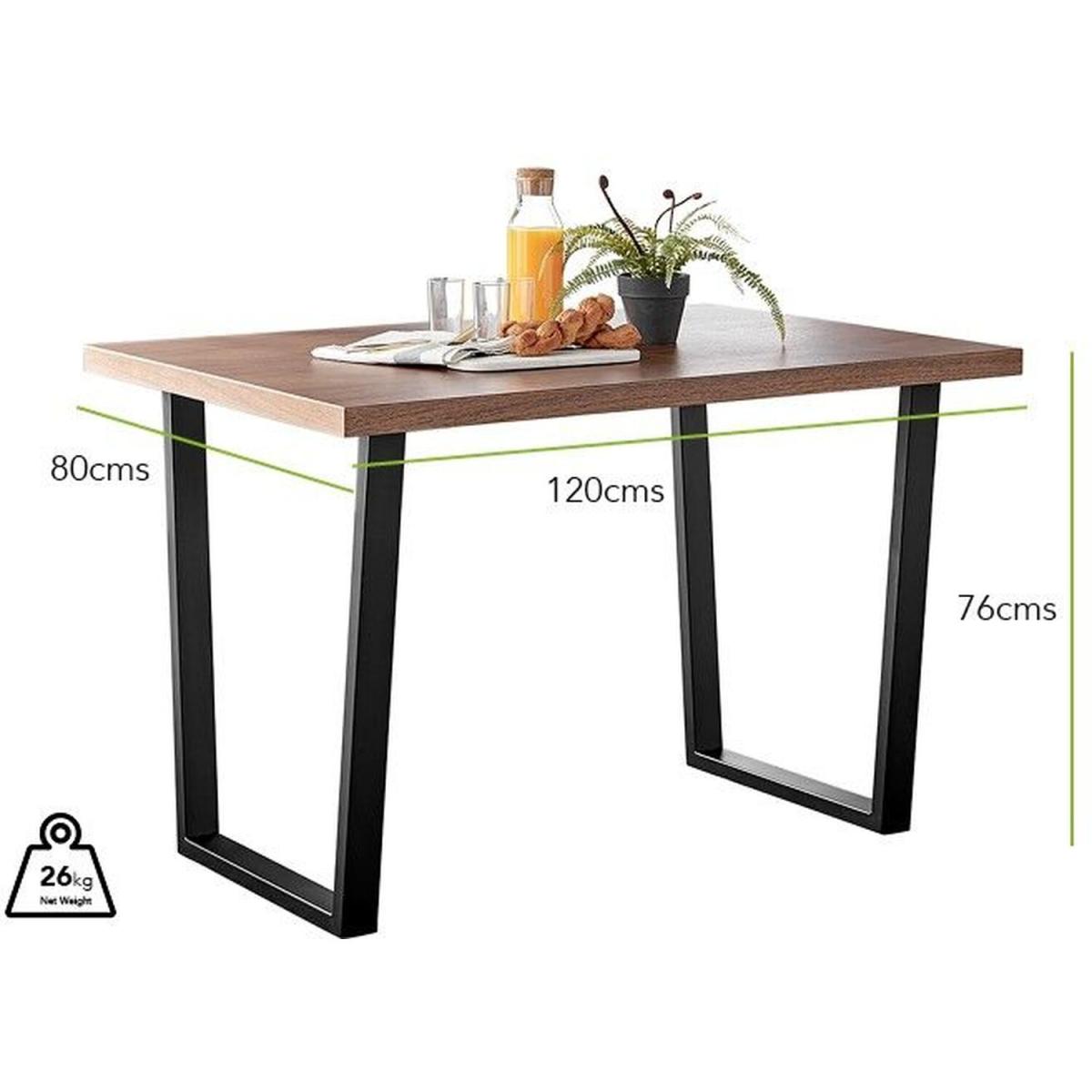 Kylo Brown Wood Effect Dining Table  4 Halle Chairs - Light Grey – image 12