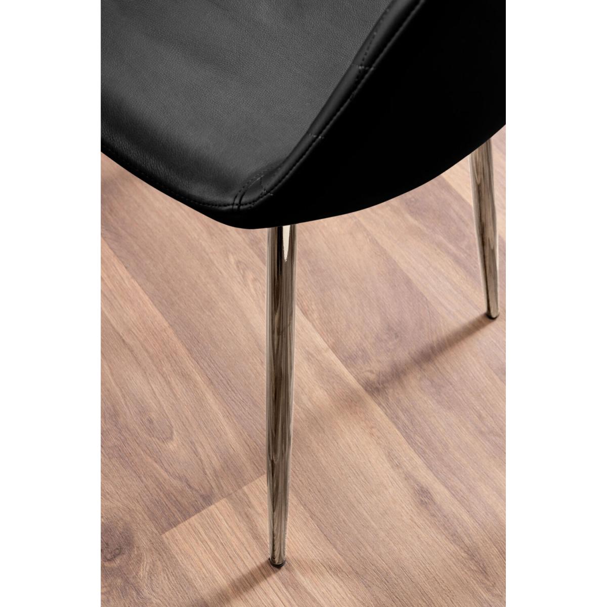 Kylo Brown Wood Effect Dining Table  6 Corona Silver Chairs - Black – image 6
