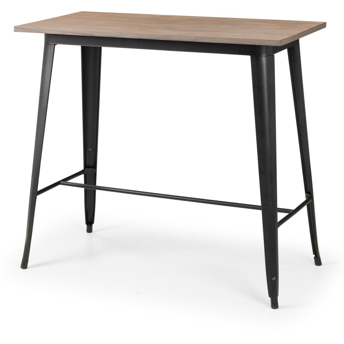 Grafton Bar Table and Dalston Stools Set - Brown / 1 Table and 4 Chairs – image 2