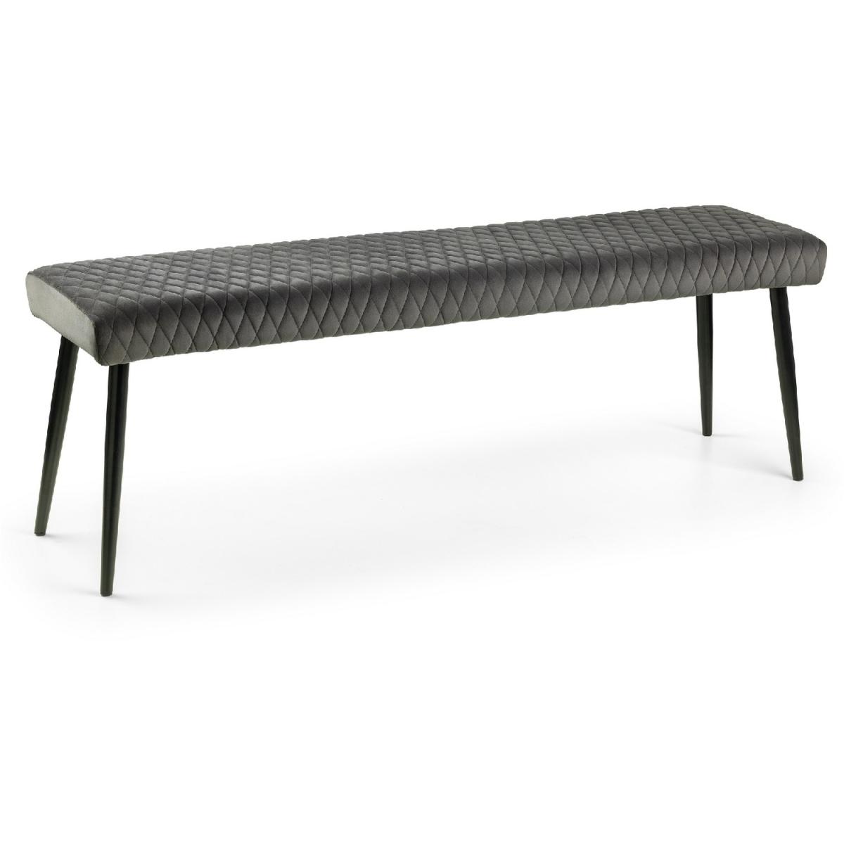 Berwick Rectangluar Table, Luxe Low Bench and 4 Luxe Chairs Set - Grey – image 3