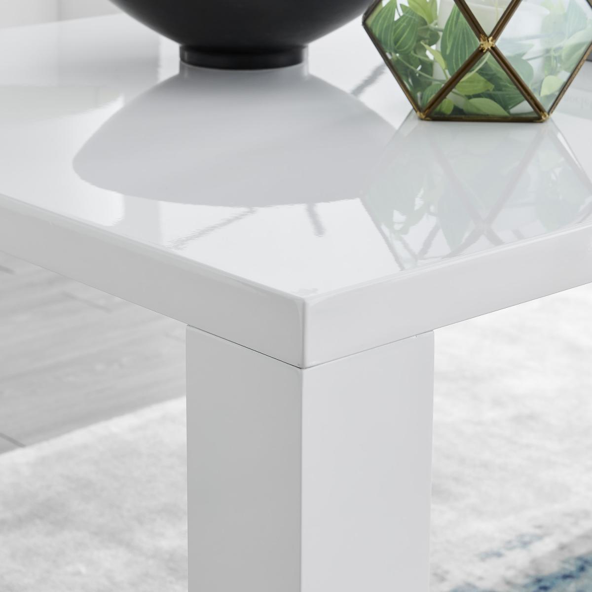 Pivero 6 White Dining Table and 6 Pesaro Black Leg Chairs - Green – image 13