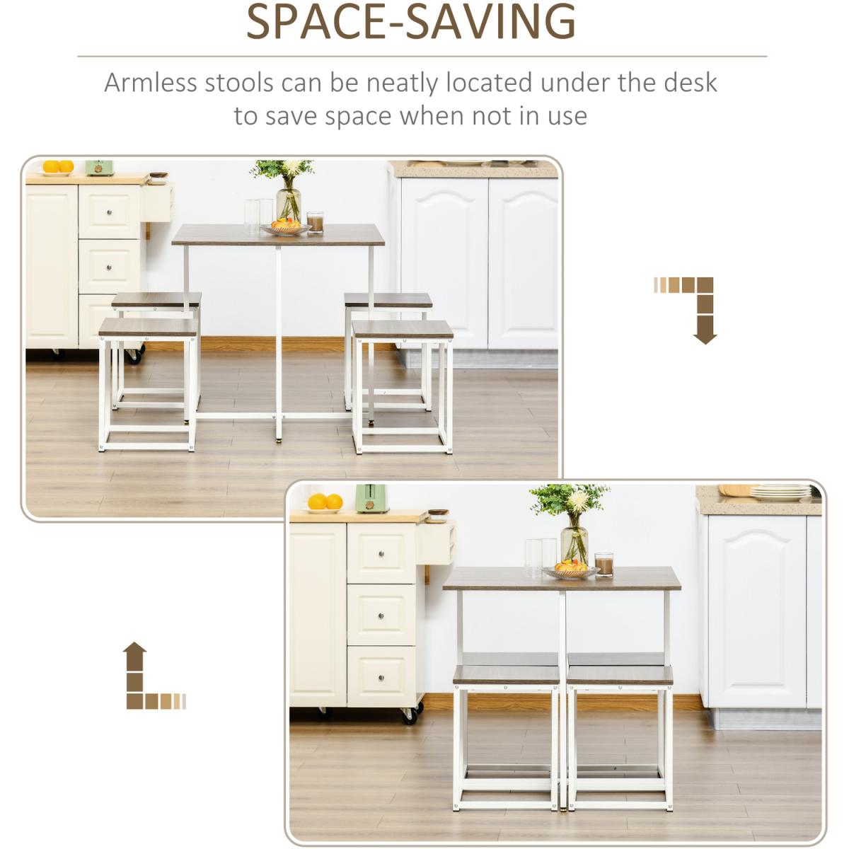 5-Piece Dining Table Set - Walnut – image 5