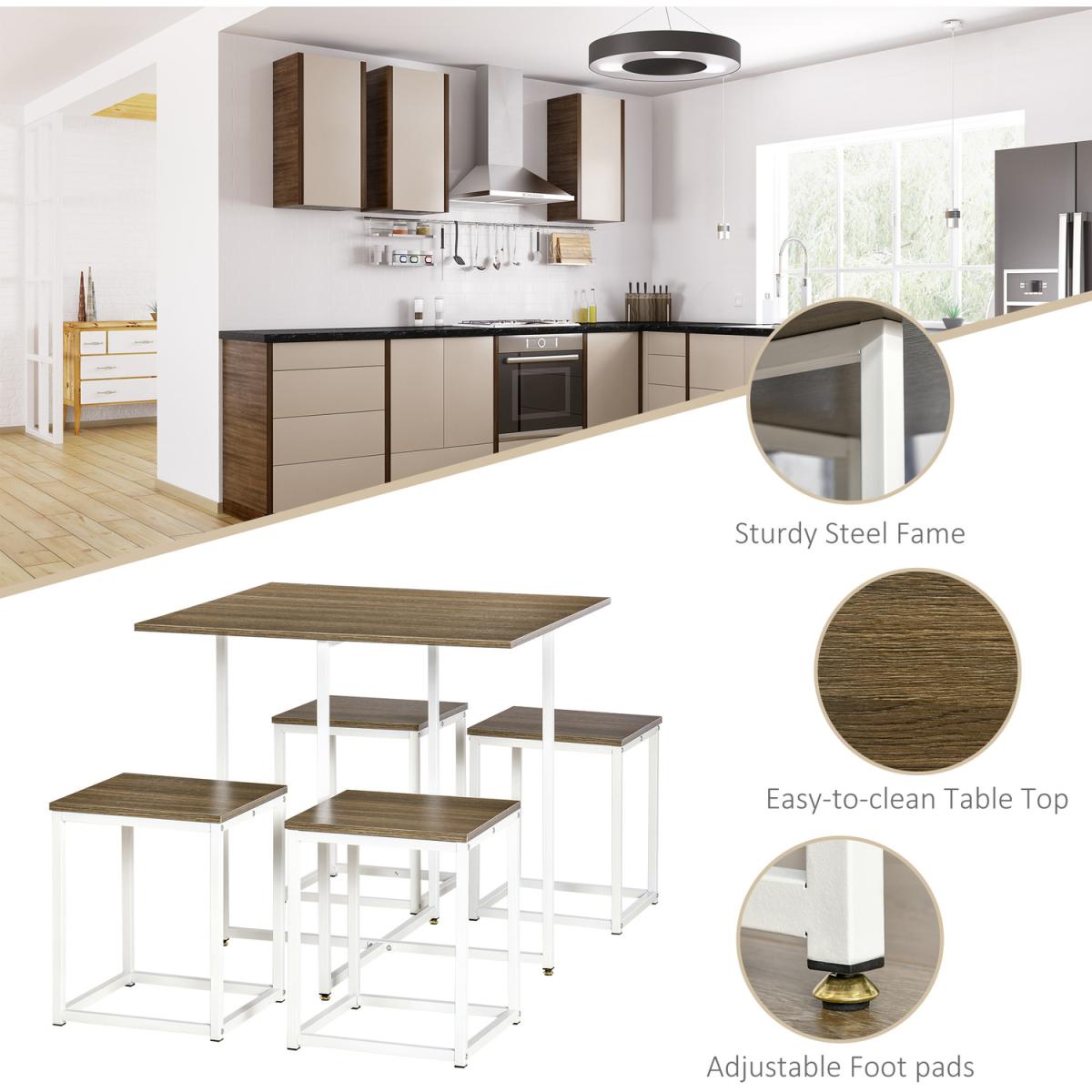 5-Piece Dining Table Set - Walnut – image 6