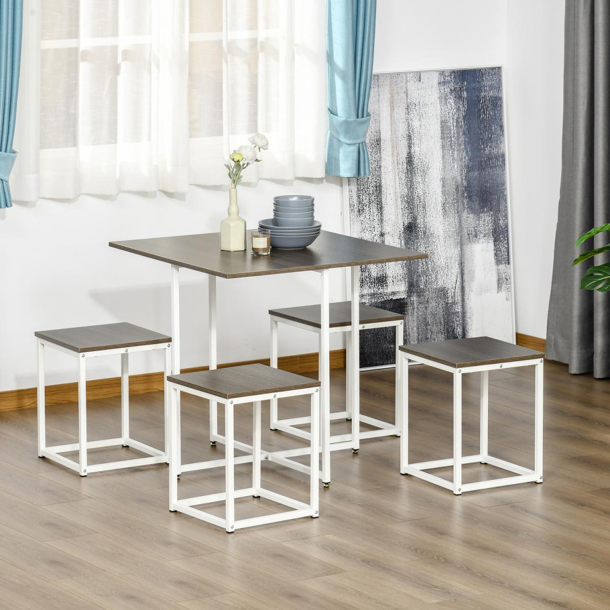 5-Piece Dining Table Set - Walnut – image 1