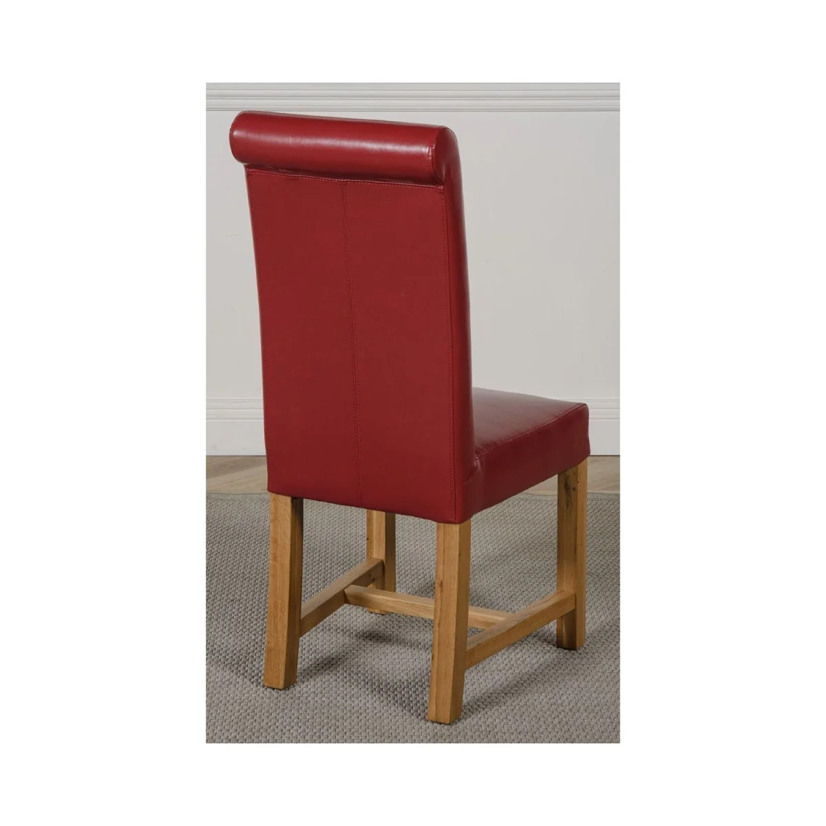 Valencia 160 cm x 90 cm Glass Dining Table and 6 Burgundy Chairs Dining Set - Red – image 6
