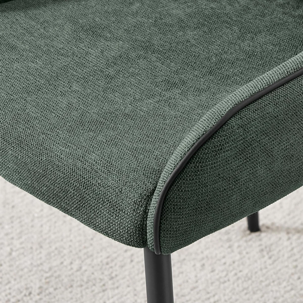 Lulworth Walnut Effect Wood Dining Table 6 Beaumont Chairs - Green – image 10