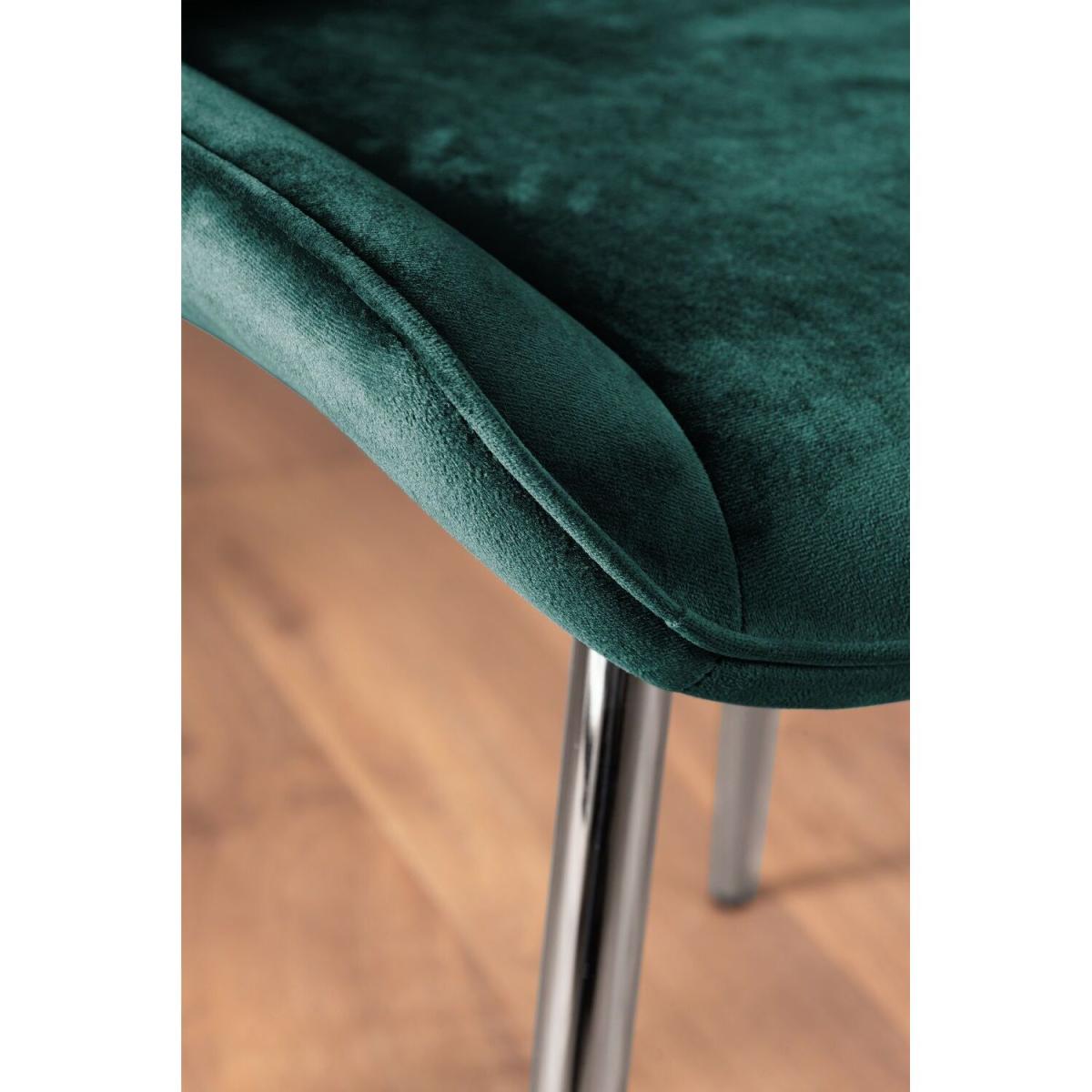 Seattle Glass and Black Leg Square Dining Table and 4 Pesaro Silver Chairs - Green – image 5