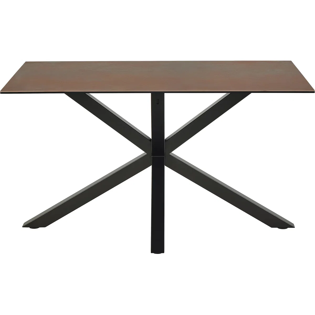Heaven Dining Table with Ceramic Rusty Brown Top 135x80cm includes 4 Dean Beige Swivel Dining Chairs - Rusty Brown & Beige – image 2