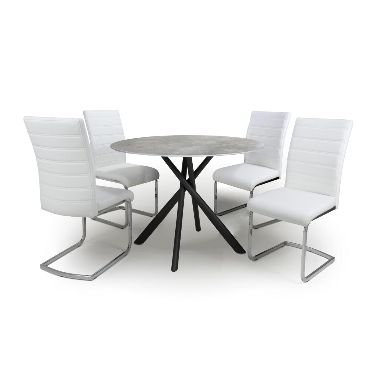Avesta Grey Table and Callisto Chairs - Grey – image 11