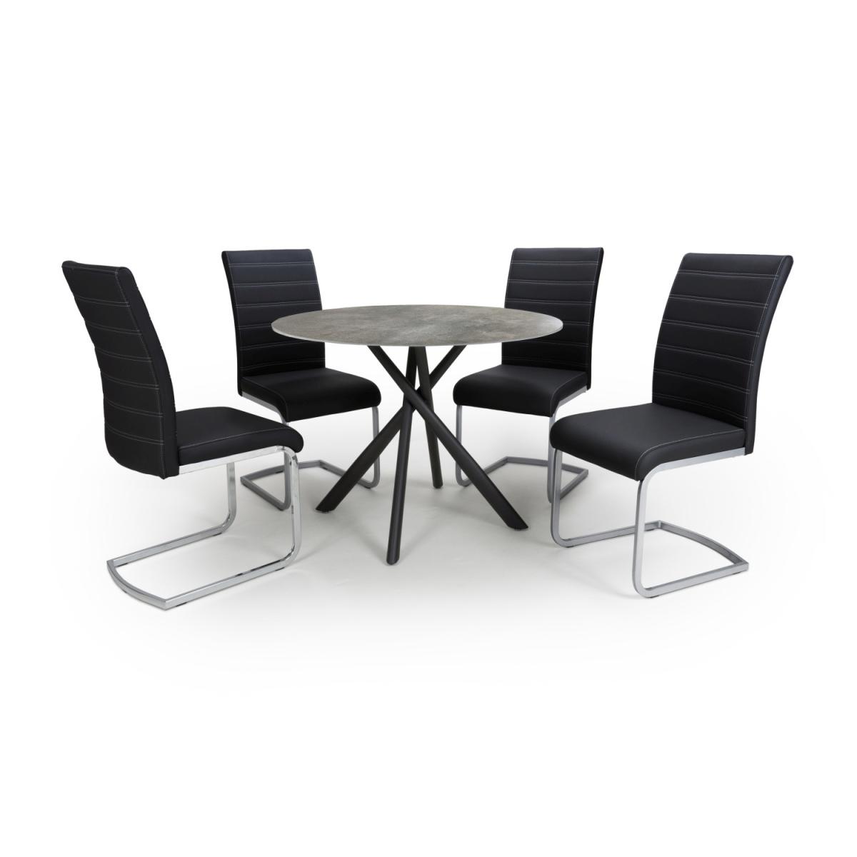 Avesta Grey Table and Callisto Chairs - Grey – image 6