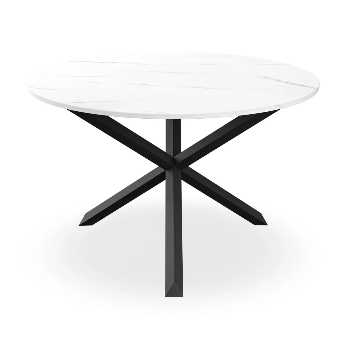 Malvern Marble Effect Top Dining Table & 4 Myla Linen Chairs - Beige – image 5
