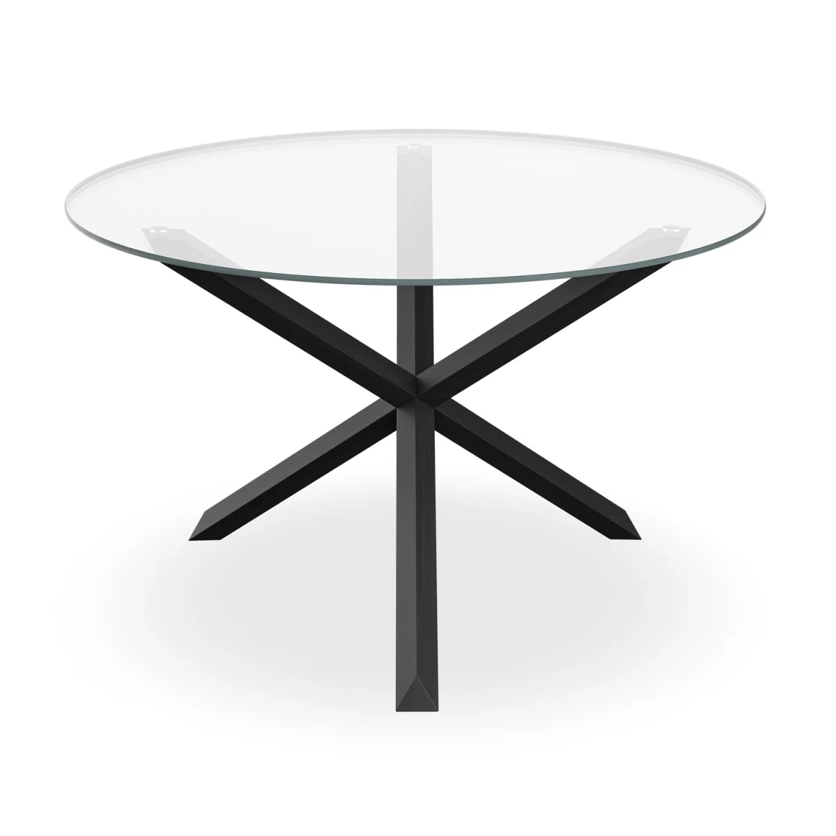 Malvern Glass Top Round Dining Table & 6 Raye Velvet Chairs - Green – image 3