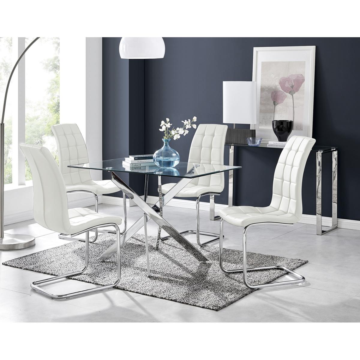 Leonardo Dining Table and 4 Murano Chairs Set - Black – image 18