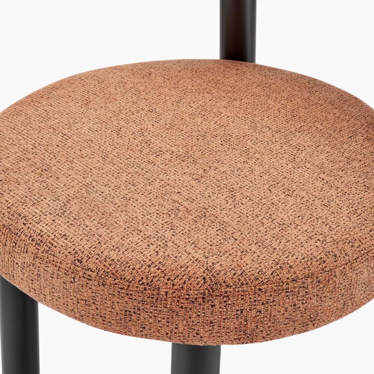 Palma Round Black Semi Gloss Dining Table 4 Isola Chairs - Terracotta – image 13
