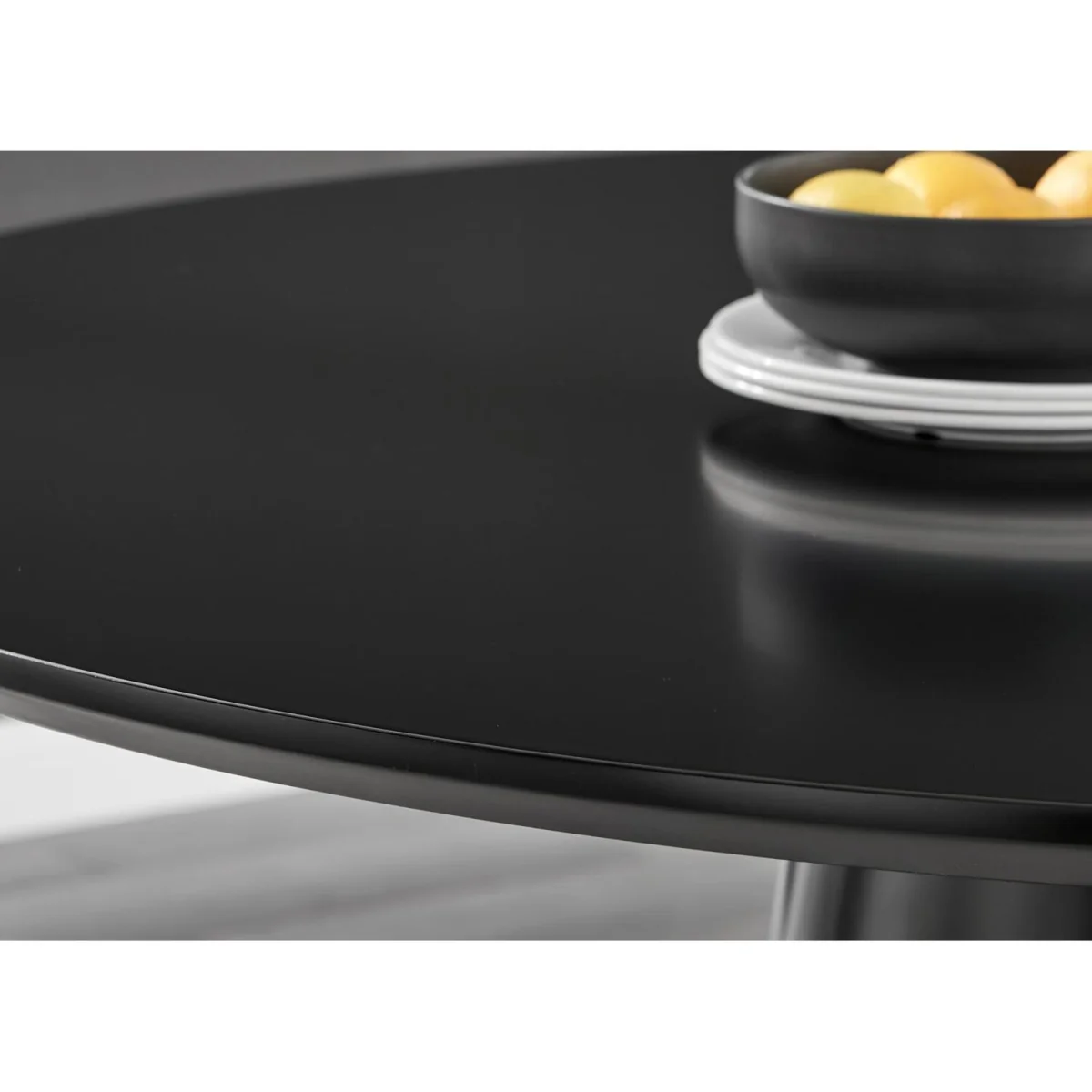 Palma Round Black Semi Gloss Dining Table 4 Isola Chairs - Terracotta – image 4