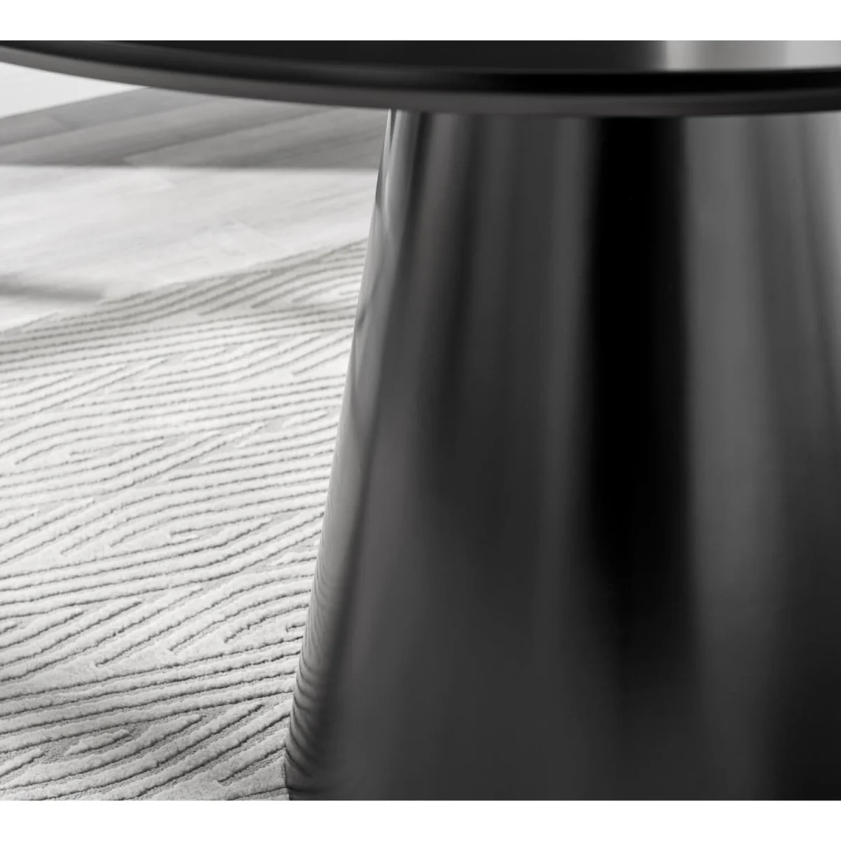 Palma Round Black Semi Gloss Dining Table 4 Isola Chairs - Terracotta – image 6