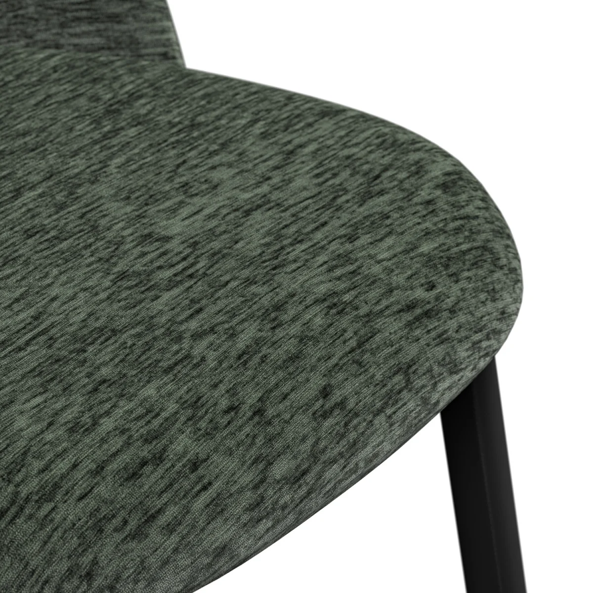 Donni White Marble Top Rectangle Dining Table & 4 Raye Velvet Chairs - Green – image 8