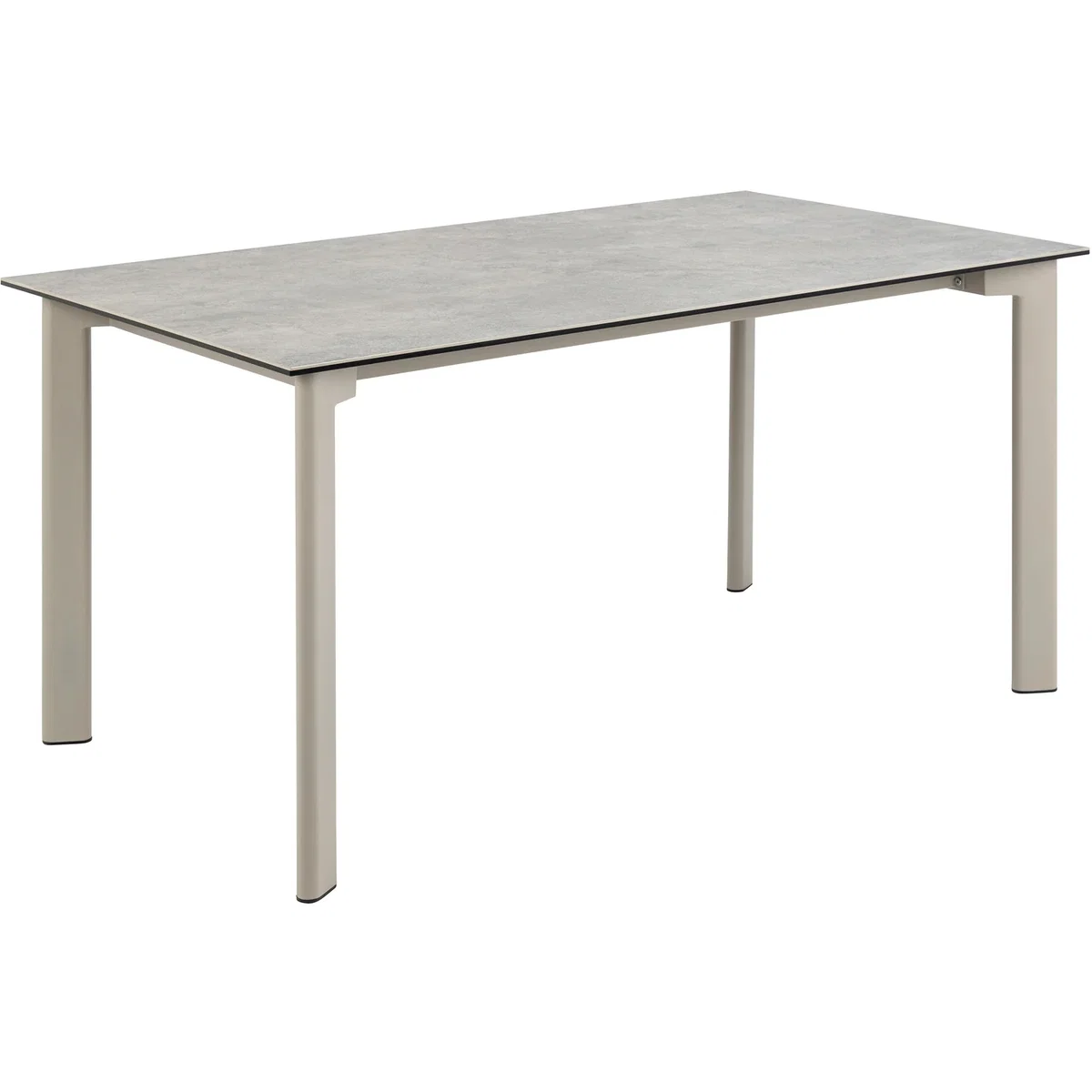 Palermo Ceramic Dining Table in Grey 160x90cm includes 4 Ella Swivel Beige Dining Chairs - Grey & Beige – image 6