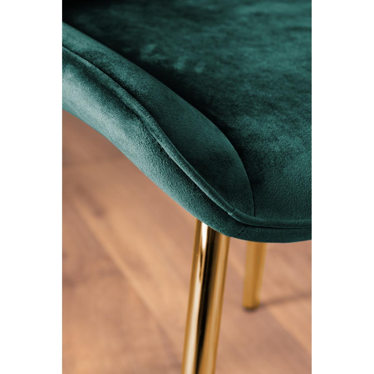 Florence Large Rectangular Dining Table With Six Pesaro Gold Leg Chairs - Green – image 4