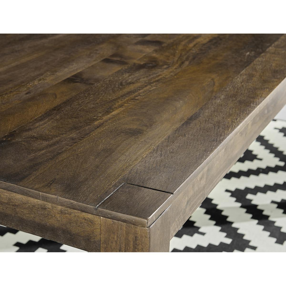 Anders Dark Walnut Wood Dining Table and 6 Pesaro Black Leg Chairs - Mustard – image 9