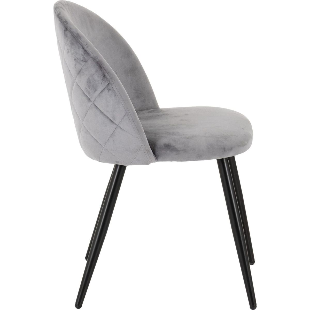 Marlow Marble Effect Table With Four Chairs - Black Marble Grey Chairs – image 11