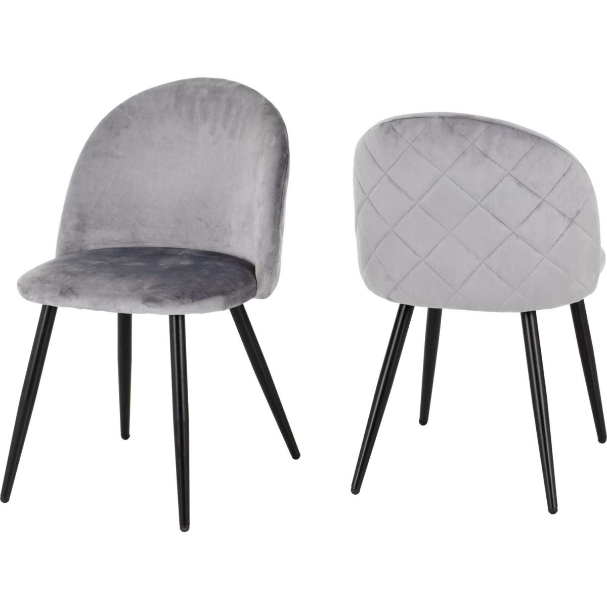 Marlow Marble Effect Table With Four Chairs - Black Marble Grey Chairs – image 12