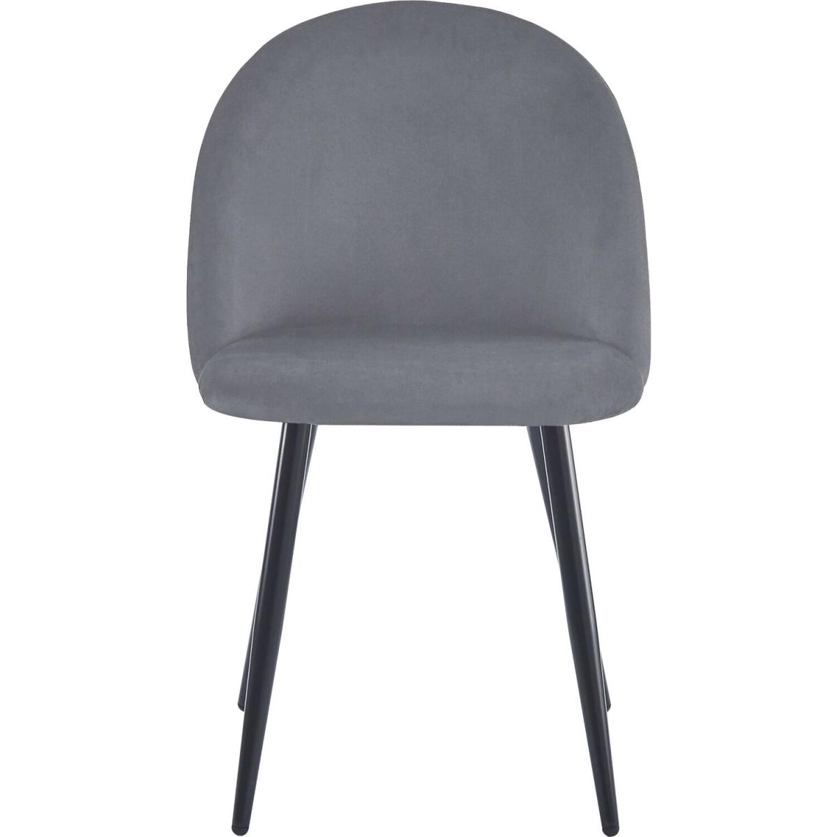 Marlow Marble Effect Table With Four Chairs - Black Marble Grey Chairs – image 6
