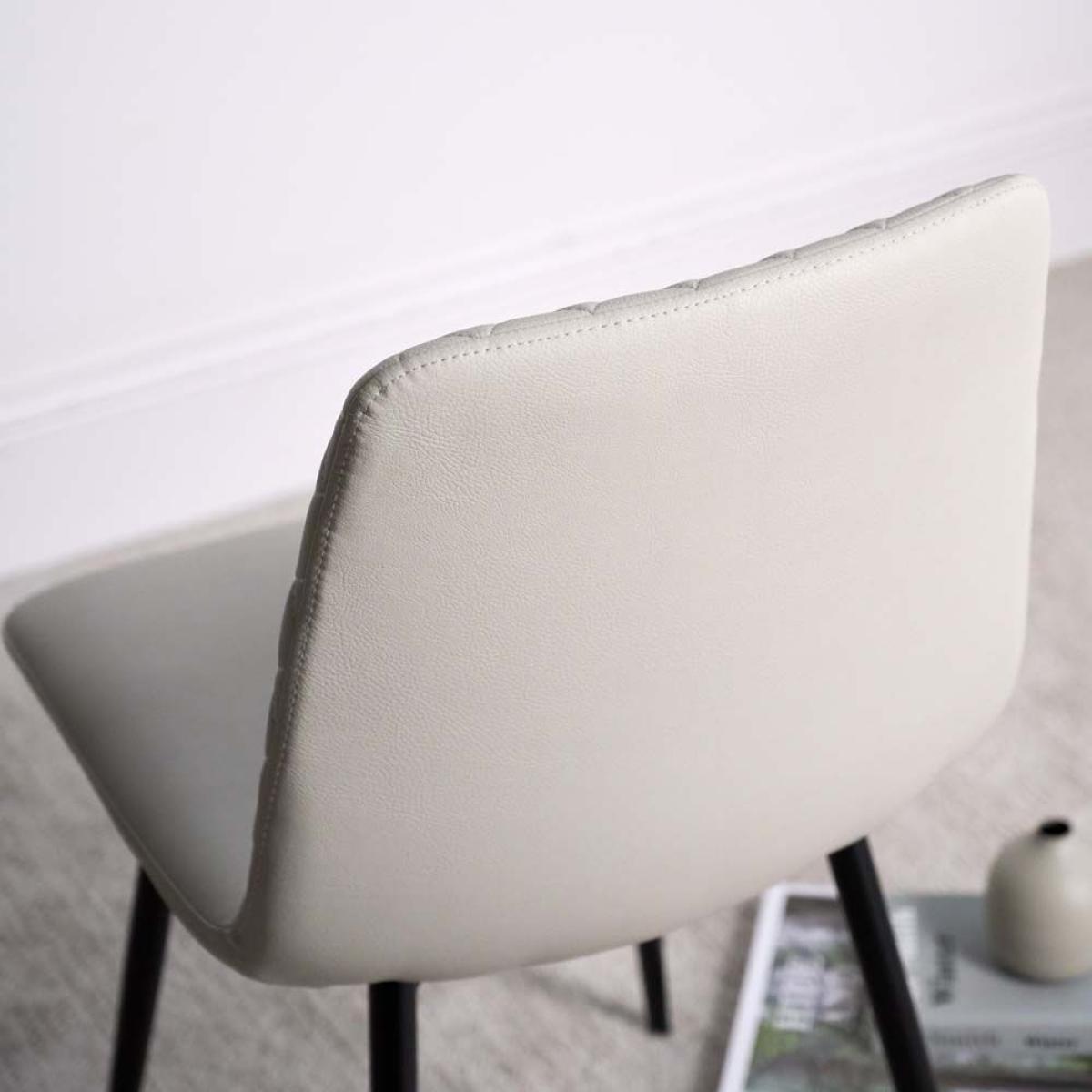 Lutina Round Glass Dining Table Ripley Chairs x4 Chalk – image 6