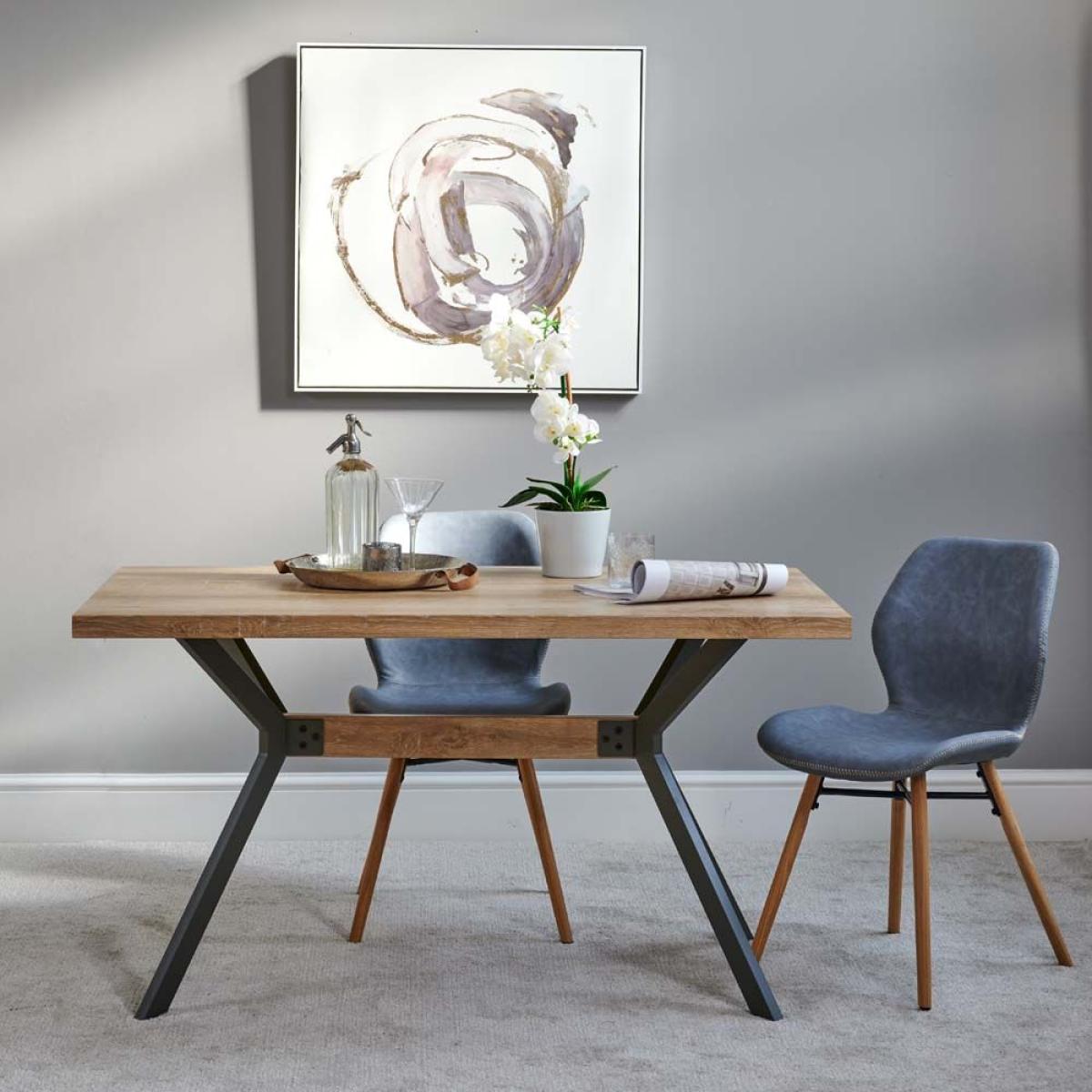 Kamala Dining Table 140cm Ripley Chairs x4 Truffle – image 2