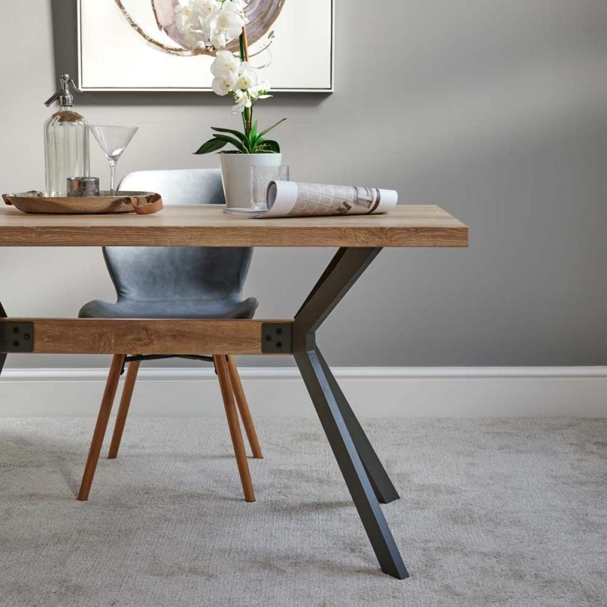 Kamala Dining Table 140cm Ripley Chairs x4 Truffle – image 3