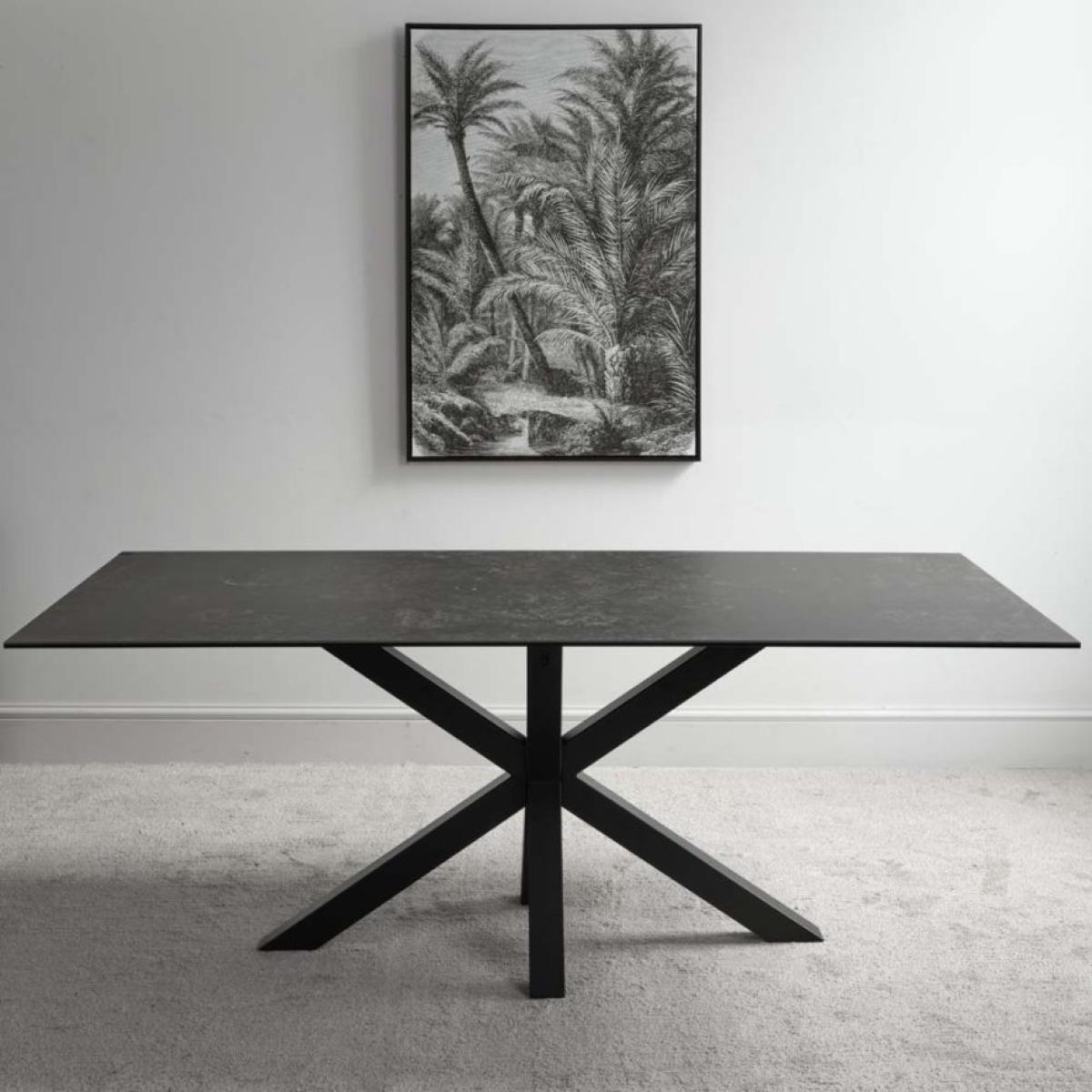 Eastcote Black 150cm Dining Table and Paulo Corner Bench RHF - Grey – image 4