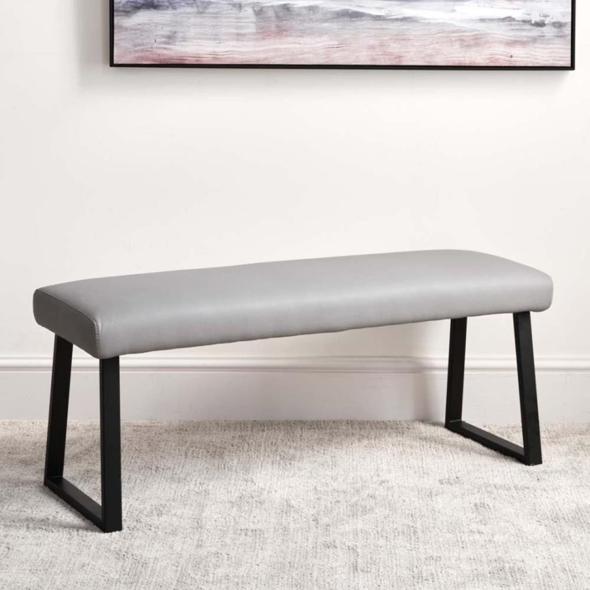 Eastcote Black 150cm Dining Table and Paulo Corner Bench LHF and Low Bench - Grey – image 4