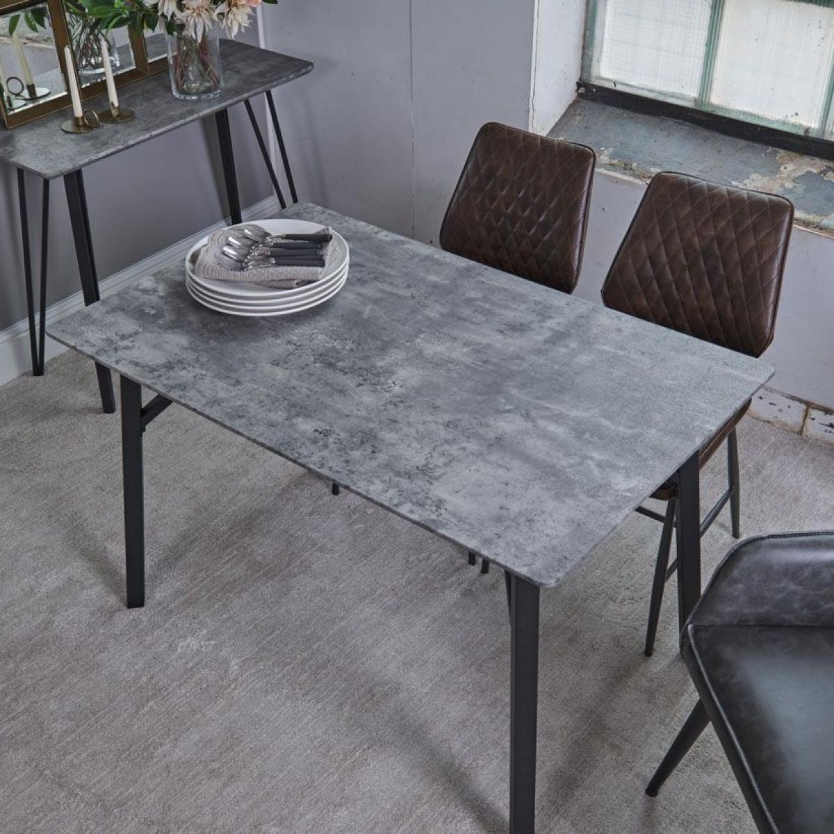 Rocca Dining Table 120cm Ripley Chairs x4 Grey – image 2
