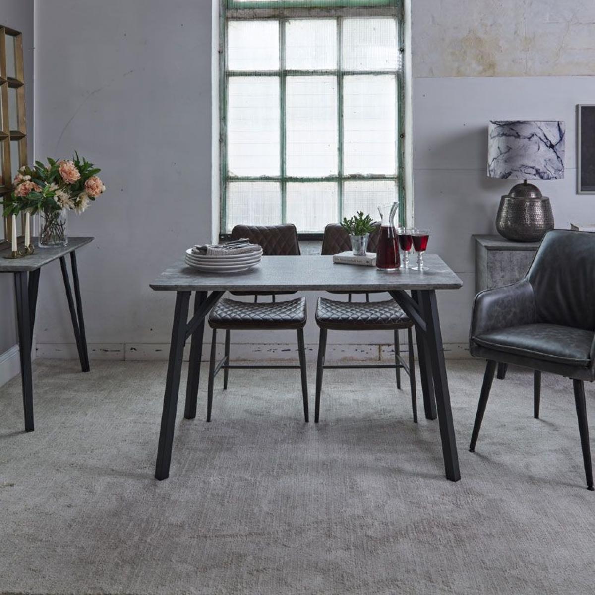 Rocca Dining Table 120cm Ripley Chairs x4 Grey – image 3