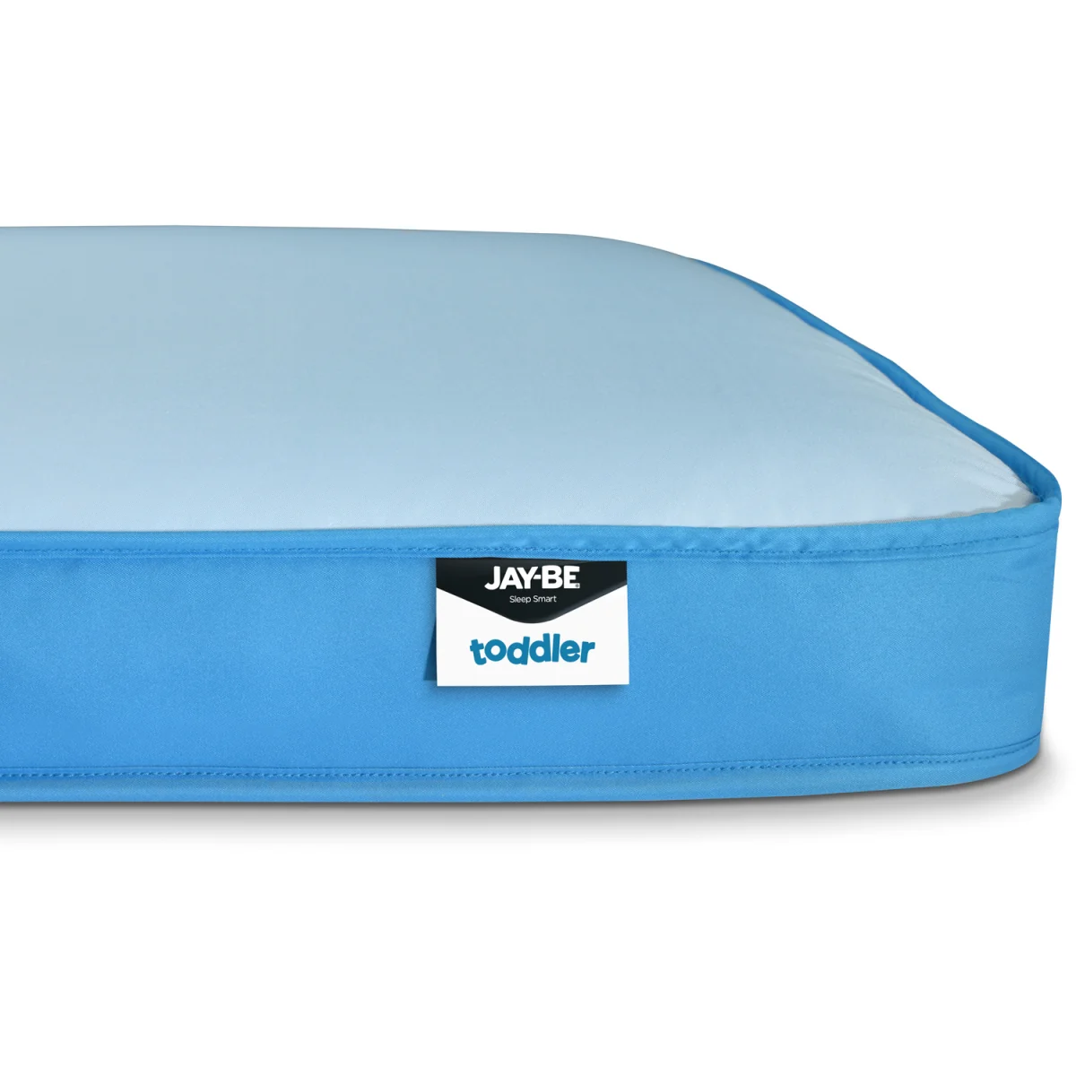 Jay-Be Toddler Waterproof Anti-Allergy Anti-Microbial Foam Free Sprung Mattress - Blue – image 2