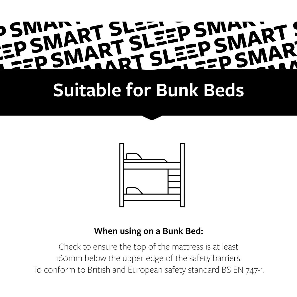 Jay-Be Bunk e-Pocket Eco Friendly Children's Mattress - BLACK AND WHITE – image 5