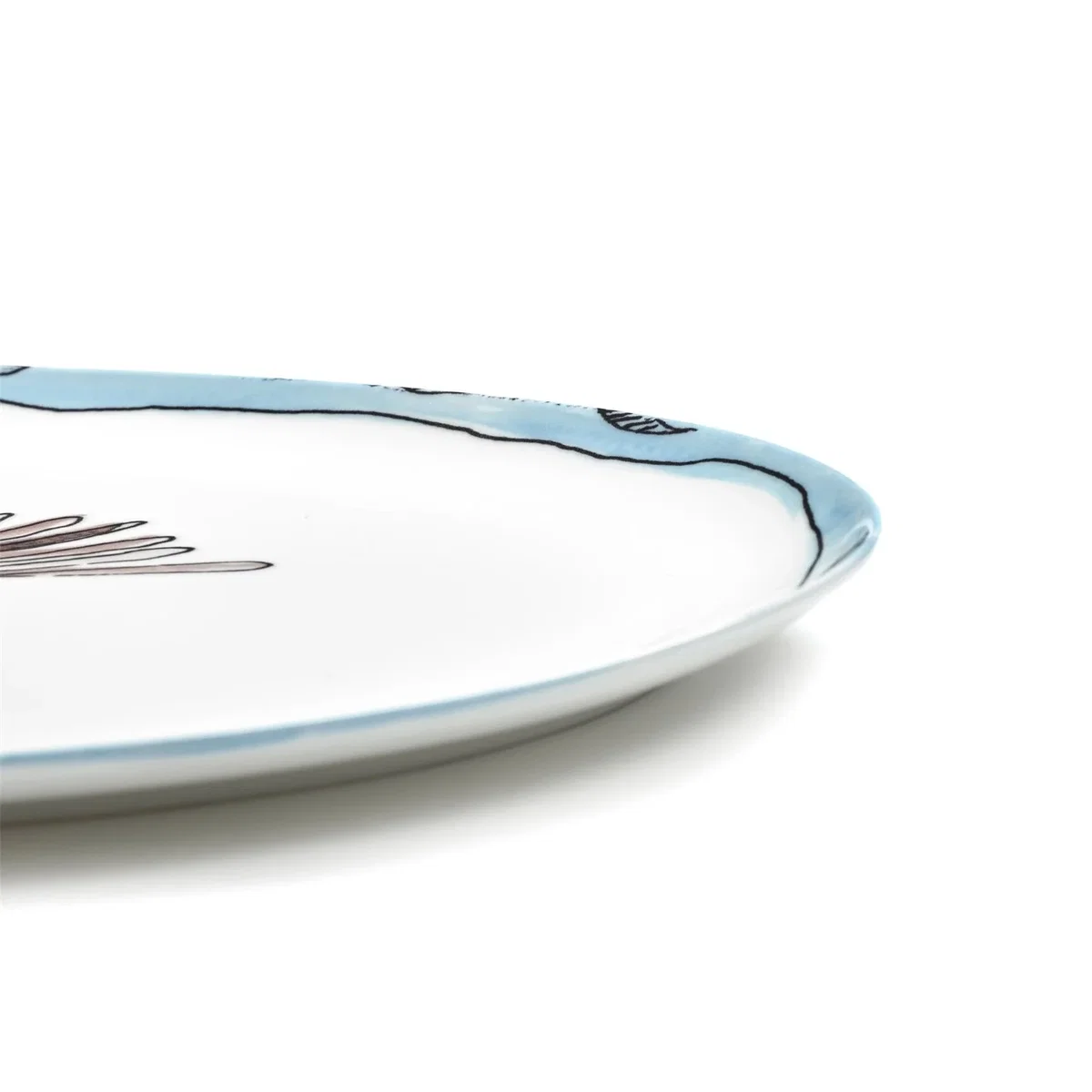 Serax X Marni Camelia Aubergine Midnight Flowers Oval Plate - Large – image 4