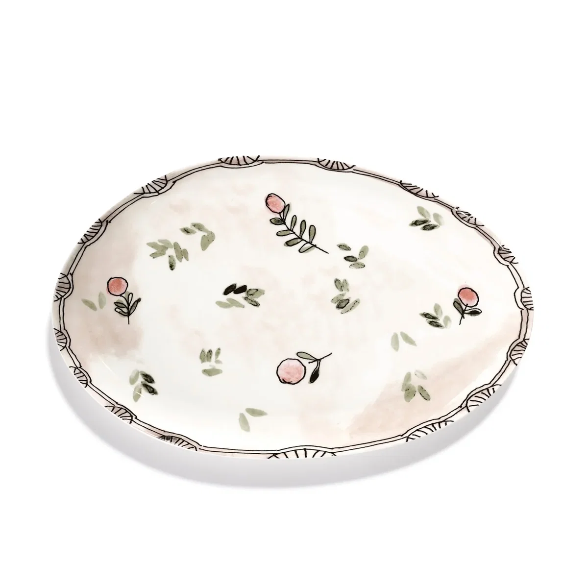 Serax X Marni Mirtillo Nude Midnight Flowers Oval Plate - Small – image 2
