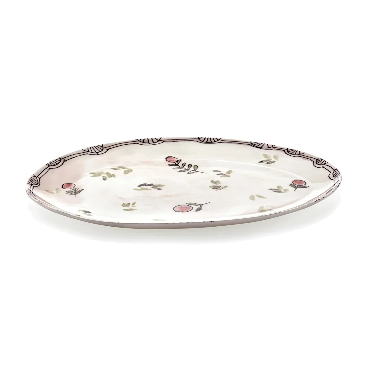 Serax X Marni Mirtillo Nude Midnight Flowers Oval Plate - Small – image 1
