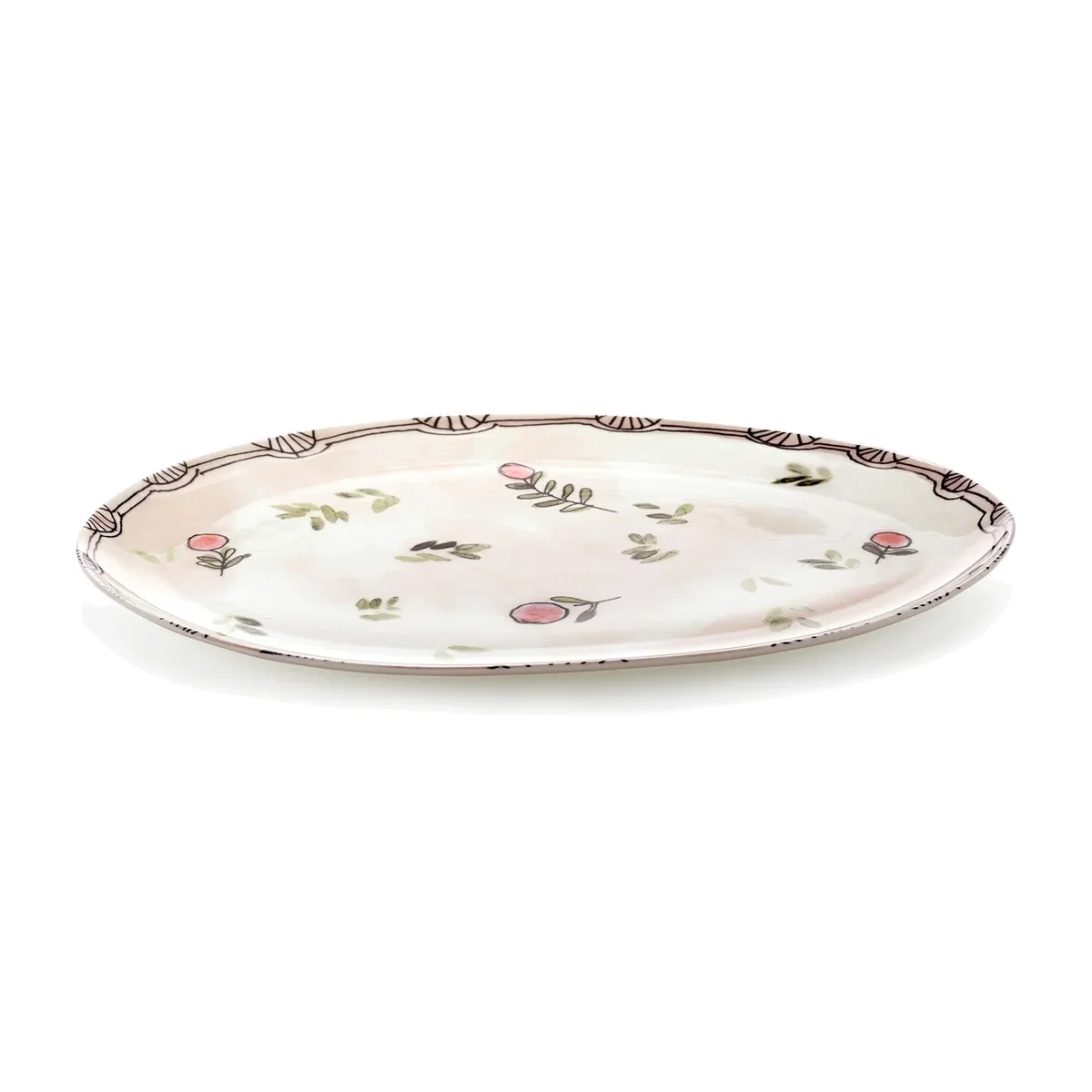 Serax X Marni Mirtillo Nude Midnight Flowers Oval Plate - Large – image 1