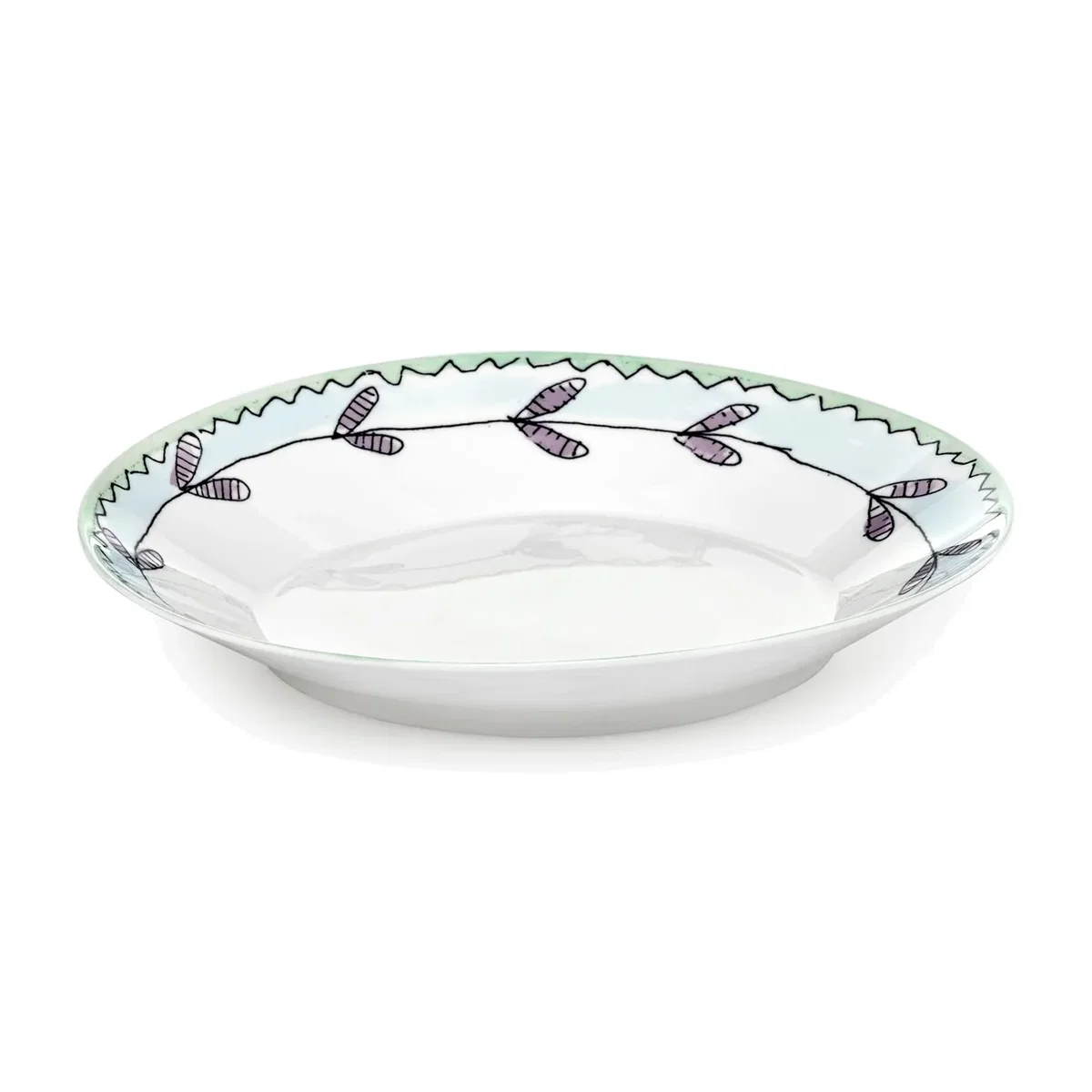 Serax X Marni Blossom Milk Midnight Flowers Deep Plate - Set of 2 – image 1