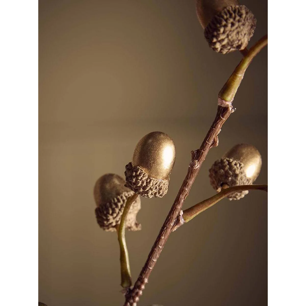 Antiqued Gold Acorn Faux Stem – image 3