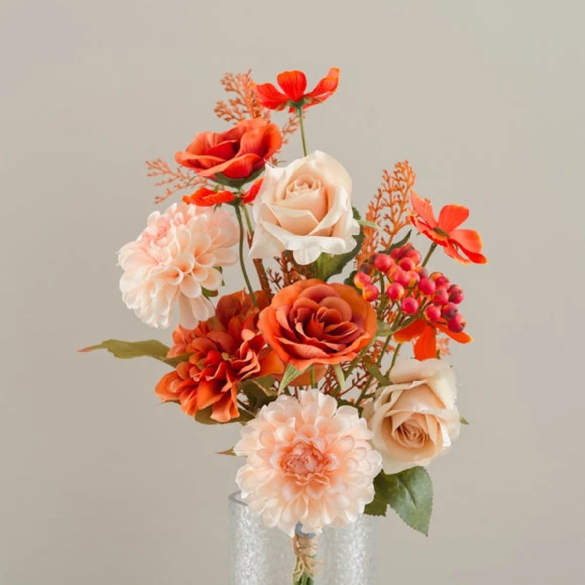 Artificial Autumnal Large Rose Bouquet – image 3